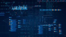 3D render: Abstract digital financial data charts background. Futuristic business analytics, market research, global network concept. Big data report, statistic visualization. Ideal for tech - Powered by Shutterstock - Get 15% off with code: PIKWIZARD15