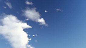A time lapse of a blue sky with fluffy white clouds moving across the frame. - Powered by Shutterstock - Get 15% off with code: PIKWIZARD15