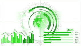 2026 Futuristic Data Visualization with World Map and Charts Animation on White Background, 2026 Business Charts Animated - Powered by Shutterstock - Get 15% off with code: PIKWIZARD15