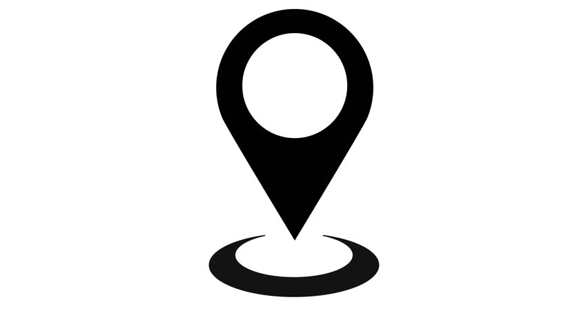 Map pin pointer animation video. Address and location video.