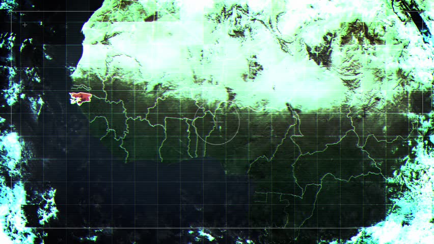 GUINEA BISSAU Rotating Map Satelite Map Style