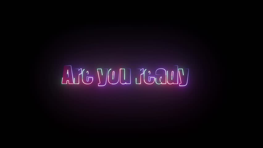  Are You Ready Text Animation | Dynamic Promo Motion Graphic 1080p