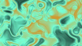 Abstract liquid animation with smooth flowing shapes in turquoise and soft orange tones. Glossy fluid texture ideal for modern motion graphics, digital art, and creative video backgrounds - Powered by Shutterstock - Get 15% off with code: PIKWIZARD15