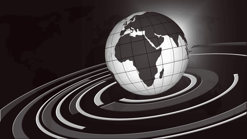 Digital Globe with News 24 Banner Animation, Abstract Breaking News Animated Background