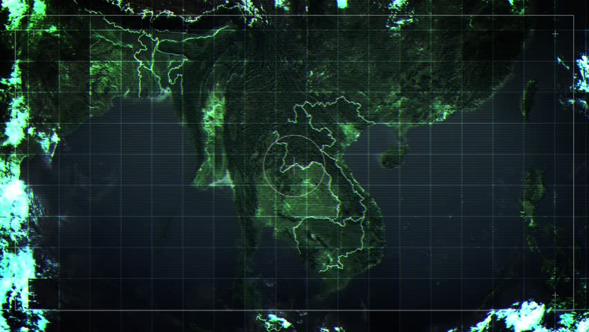 MYANMAR Rotating Map Satelite Map Style