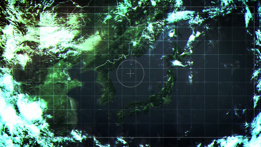 SOUTH KOREA Rotating Map Satelite Map Style