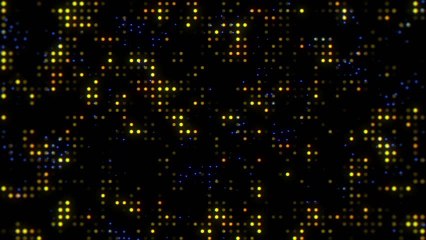 Golden Glowing Dot Grid Background with Digital Motion
