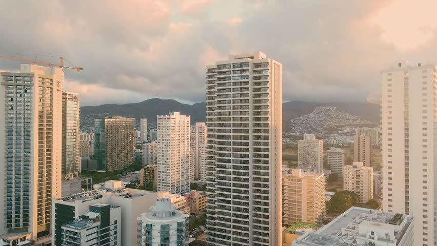 Hawaii Honolulu 7.25.2025. Waves crash on the shore as Honolulu