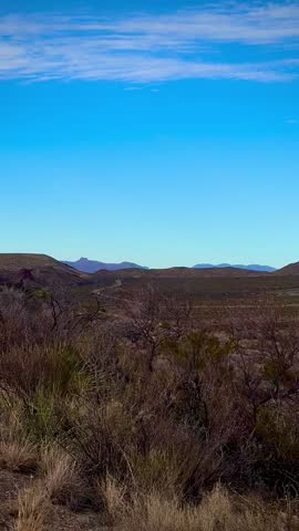 Breathtaking View of Colorful Mountains and Desert at Golden Hour (Big Bend National Park, Texas, USA)