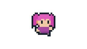 8-bit pixel art pink hair girl character walk. looped animation 4k 30fps - Powered by Shutterstock - Get 15% off with code: PIKWIZARD15