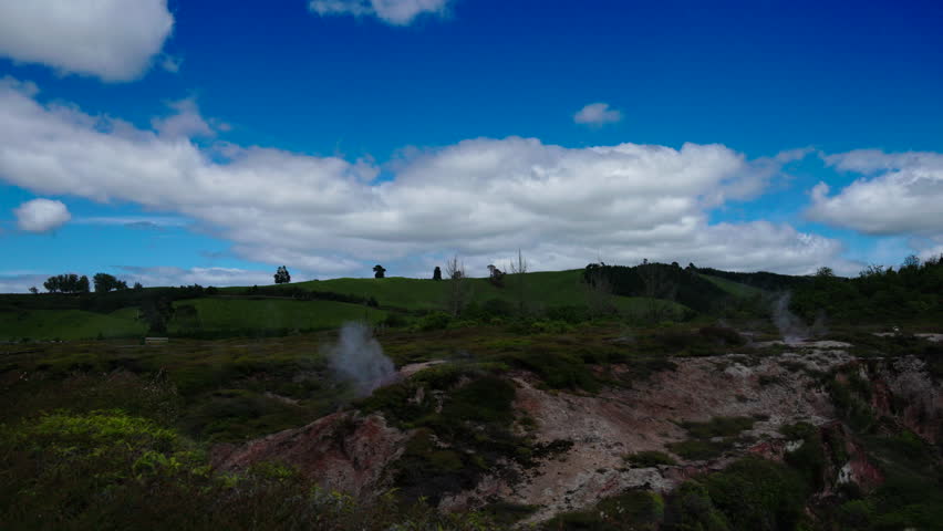 Geothermal Steam Vents In Craters Of The Moon Taupo New Zealand