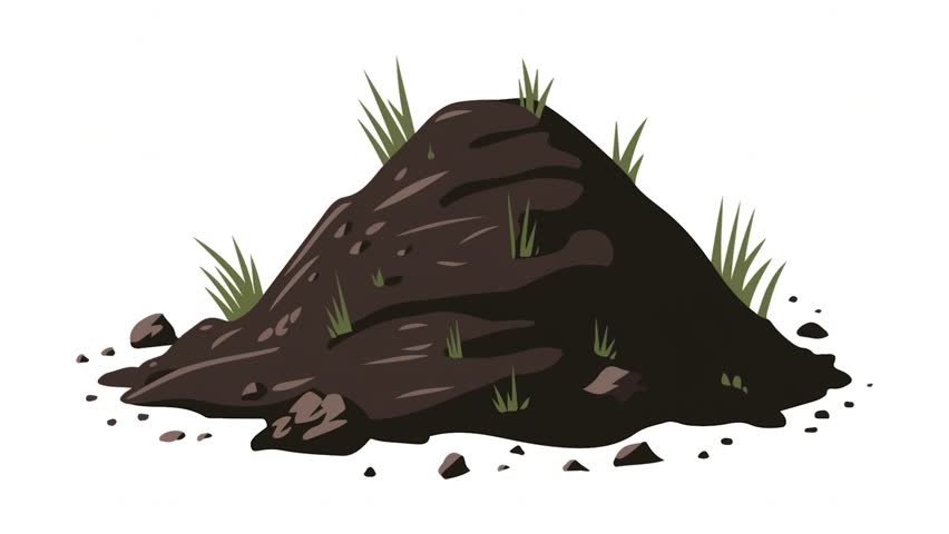 Pile of fertile soil for gardening animation Full HD 1920�1080