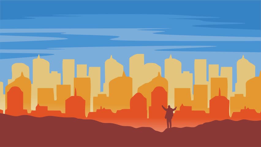 silhouette of Atlanta, Georgia city view