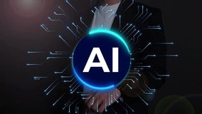 A futuristic AI concept showing autonomous brain, machine learning, big data management, and intelligent automation in advanced digital technology systems. - Powered by Shutterstock - Get 15% off with code: PIKWIZARD15