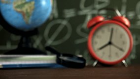 Pencils fall on the school desk. Filmed on a high-speed camera at 1000 fps. High quality FullHD footage - Powered by Shutterstock - Get 15% off with code: PIKWIZARD15