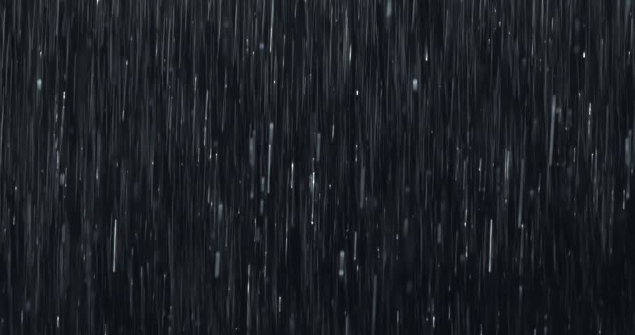 Heavy vertical rainfall crashes against a dark backdrop as droplets explode on contact, forming a ver storm effect. This loopable VFX plate is ideal for dramatic weather scenes and atmospheric builds.