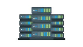 Animated data center servers on white background - Powered by Shutterstock - Get 15% off with code: PIKWIZARD15