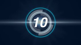 A countdown timer animation with a futuristic HUD interface, perfect for intros, transitions, or adding a techy feel to your video projects. - Powered by Shutterstock - Get 15% off with code: PIKWIZARD15