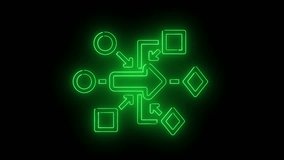 Neon green data distribution diagram with branching digital nodes and centralized processing hub - Powered by Shutterstock - Get 15% off with code: PIKWIZARD15