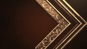 ornate gold edges with delicate filigree craftsmanship on brown leather - Powered by Shutterstock - Get 15% off with code: PIKWIZARD15