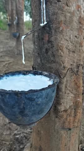 The rubber tree, or Hevea brasiliensis, is native to the Amazon rainforest of South America.