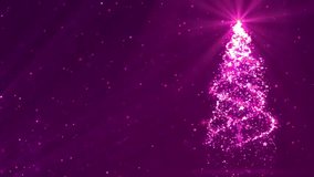 magical fiary christmas tree background with floating particles, animation for xmas greeting card, happy new year, december tradition and season festive - Powered by Shutterstock - Get 15% off with code: PIKWIZARD15