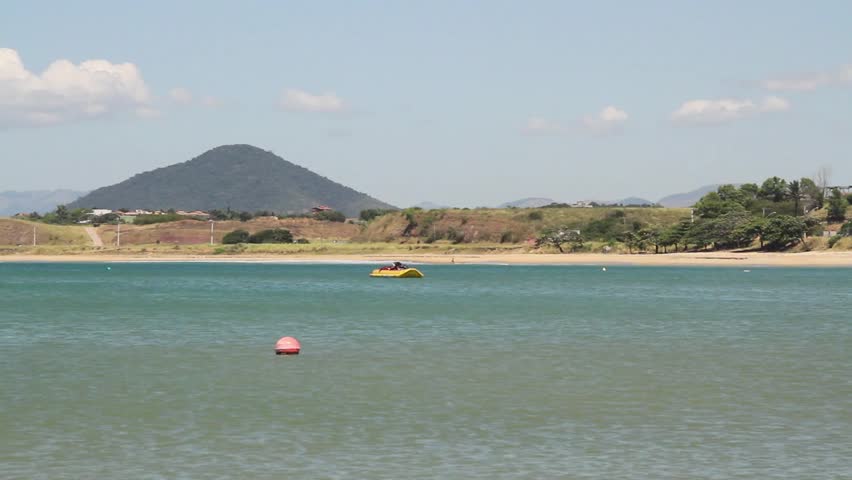 Beach landscape with blue sky, calm sea and sunny day.