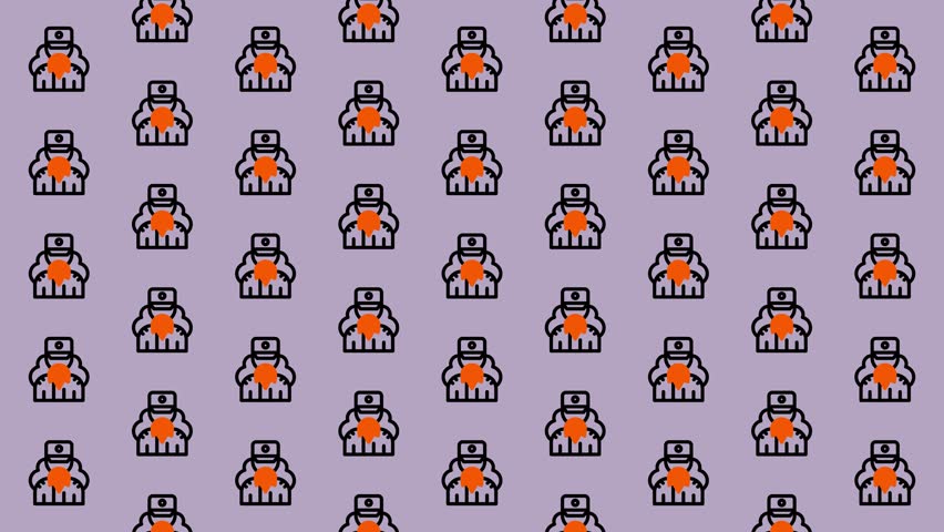 A seamless pattern featuring pixel art robots, perfect for retro tech backgrounds and digital designs. Ideal for websites, presentations, and creative projects.