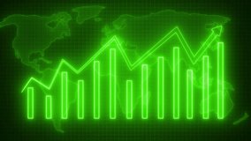 Rising Business Bar Graph with Neon Glow, Global Financial Trends Visualization - Powered by Shutterstock - Get 15% off with code: PIKWIZARD15