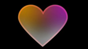 Gradient Digital Heart Outline Animation on Black Screen - Powered by Shutterstock - Get 15% off with code: PIKWIZARD15