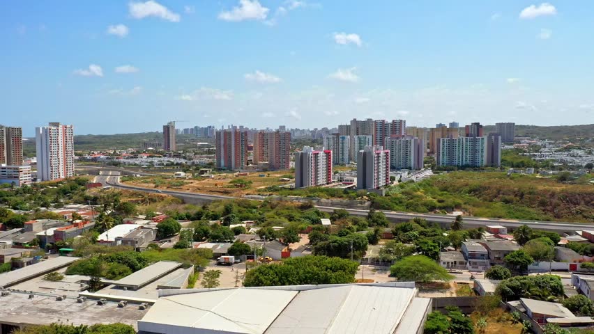 Barranquilla Colombia Buildings Aerial View