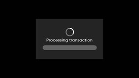 Digital transaction processing screen showing a successful payment approved notification, modern fintech interface, secure online payment confirmation. Processing transaction and payment approved. - Powered by Shutterstock - Get 15% off with code: PIKWIZARD15