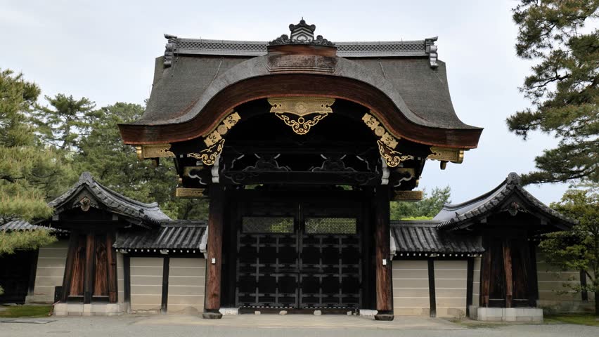View of sights and architecture in Kyoto, Japan
