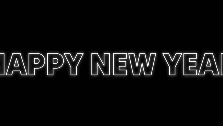 Rapid Fire Slideshow Happy New Year Text Animation - Fast Paced Strobe Effect Kinetic Typography Opener