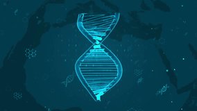 Digital Representation of DNA Helix on Global Themed Background - Powered by Shutterstock - Get 15% off with code: PIKWIZARD15