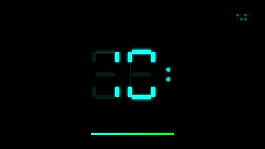 Modern Minimal Countdown Timer Animation | Clean Flip Clock Timer | 10-Second Digital Timer Video.