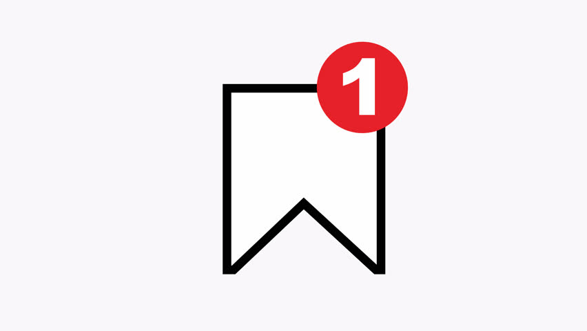 Saved posts icon with notification on instagram. Perfect for social media concepts, technologyrelated designs, and digital marketing visuals.