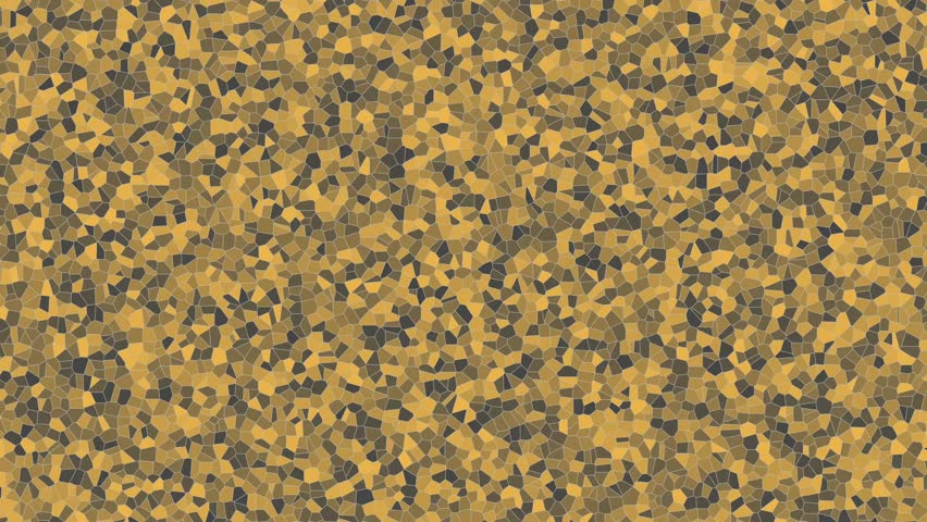 Abstract Mosaic Background Loop - Golden and Dark Tesselation Pattern