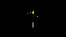 AI robot motion capture analysis, neon stickman dancing, futuristic biometric data visualization. - Powered by Shutterstock - Get 15% off with code: PIKWIZARD15