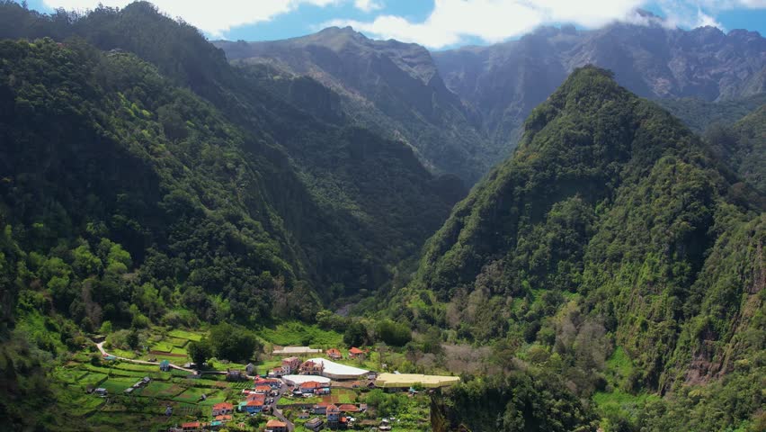Explore the stunning aerial view of Madeira