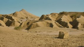 Traditional sandals and robes moving forward across rugged desert soil. Christian and spiritual concept. Slow motion Shot - Powered by Shutterstock - Get 15% off with code: PIKWIZARD15