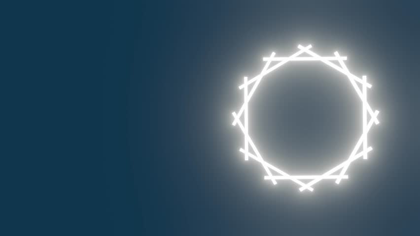 Futuristic Expanding Geometric Ring Loading Loop. UI UX Animation. Digital HUD Reveal Element. 4K 60fps. 3D Illustration