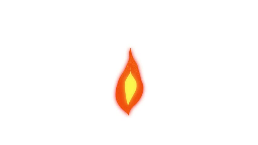 Cartoon Fire Animation Isolated On Transparent Background. Flame icon animation.