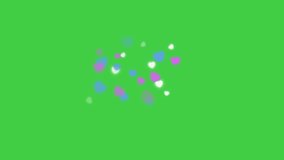 SHOTLISTlove, sstkparty, valentine, celebration, romantic, decoration, glitter, green background floating heart animation  - Powered by Shutterstock - Get 15% off with code: PIKWIZARD15