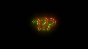 question mark neon animated question mark appears bounce 4k alpha - Powered by Shutterstock - Get 15% off with code: PIKWIZARD15