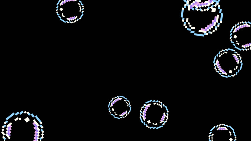 Pixel art soap bubble, transparent background, 02