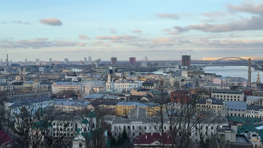 Panorama of Kiev city, Ukraine.
