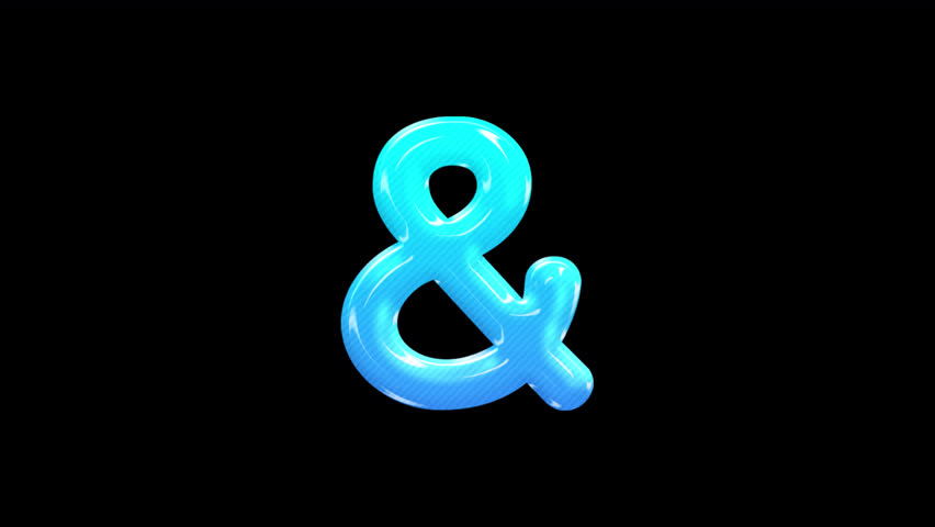 Shiny 3d ampersand symbol in turquoise. Great for graphic design, logos, and branding projects needing a modern touch.