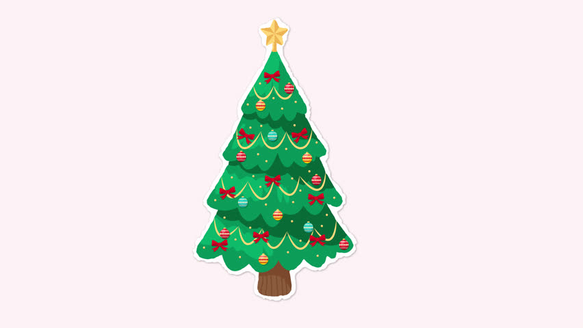 Christmas Tree Decoration Paper Fold Animation