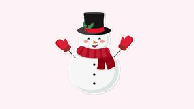 Snowman Winter Holiday Paper Fold Animation - Powered by Shutterstock - Get 15% off with code: PIKWIZARD15